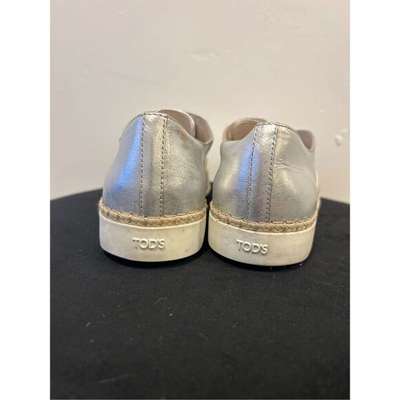 Tod's Gomma Rafia TV Francesina Pelle Two Tone Slip On Flats Women's 9 (39.5) - Picture 6 of 10